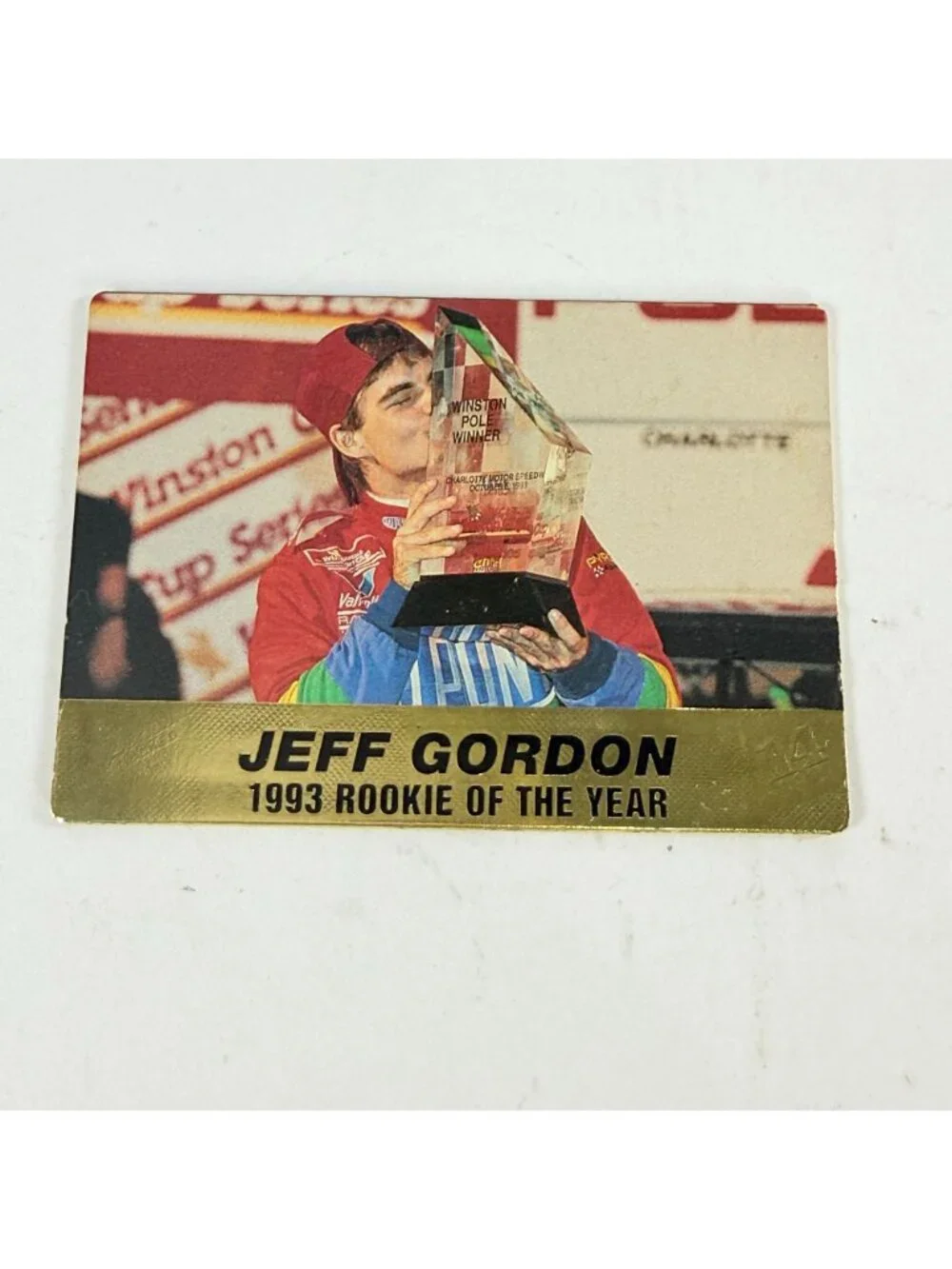 Jeff Gordon 1993 Rookie Plaque With 3 Trading Cards NASCAR Contenders Set
